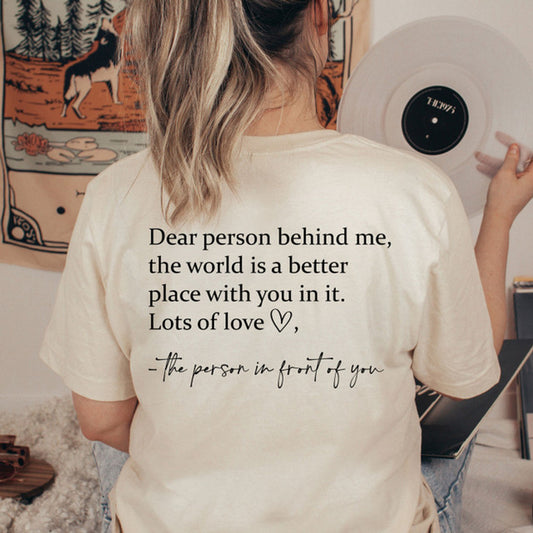 Dear Person Behind Me