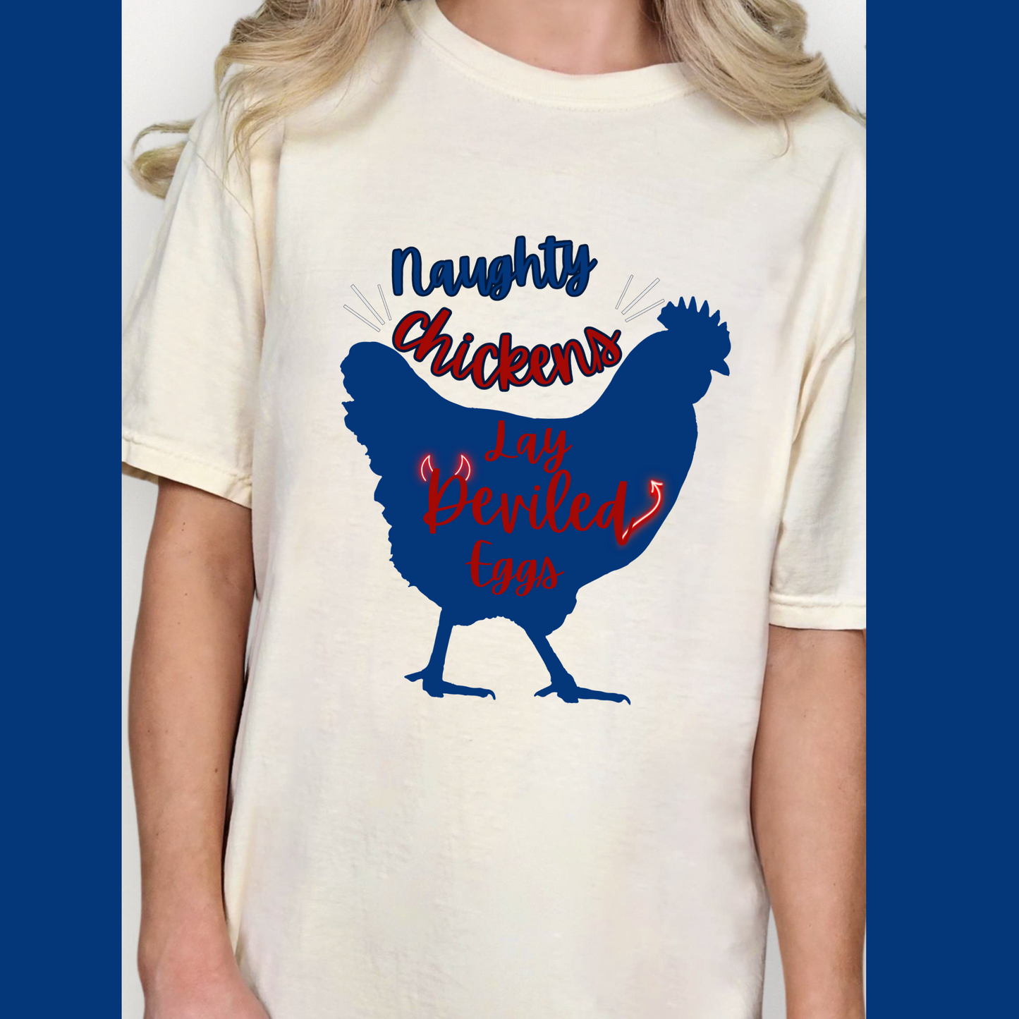 Naughty Chickens Lay Deviled Eggs