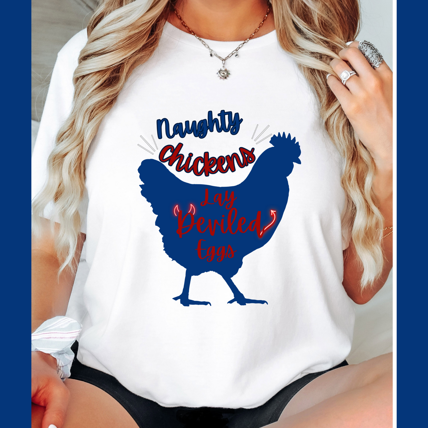 Naughty Chickens Lay Deviled Eggs